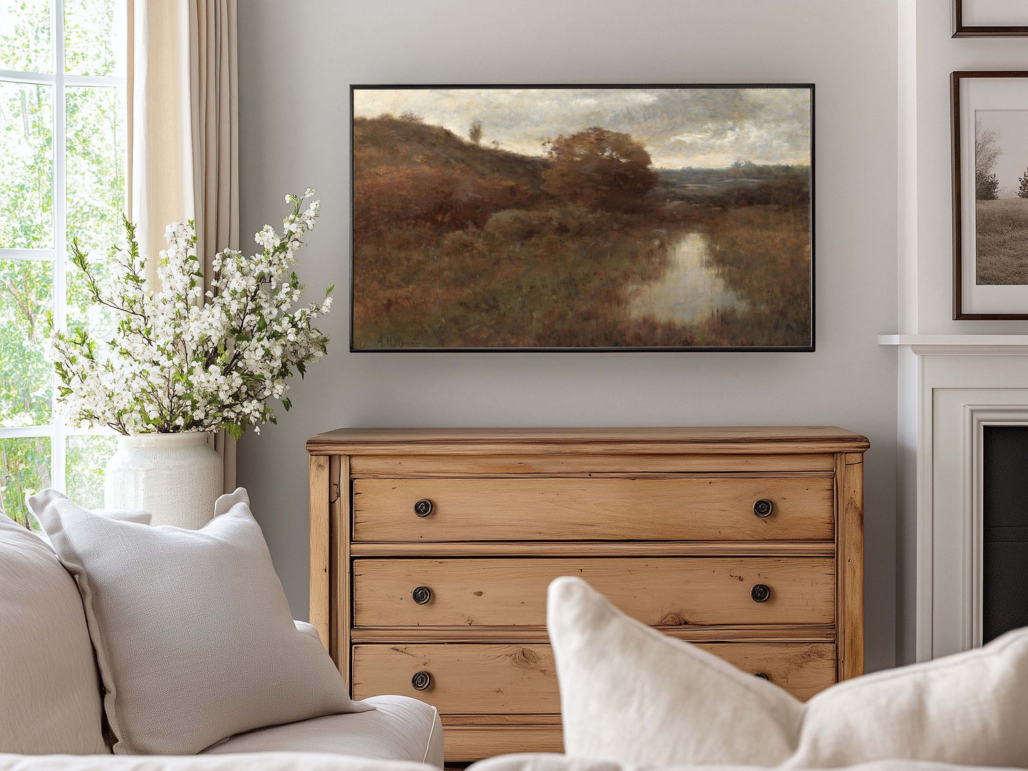 Autumn Neutral Landscape TV Art