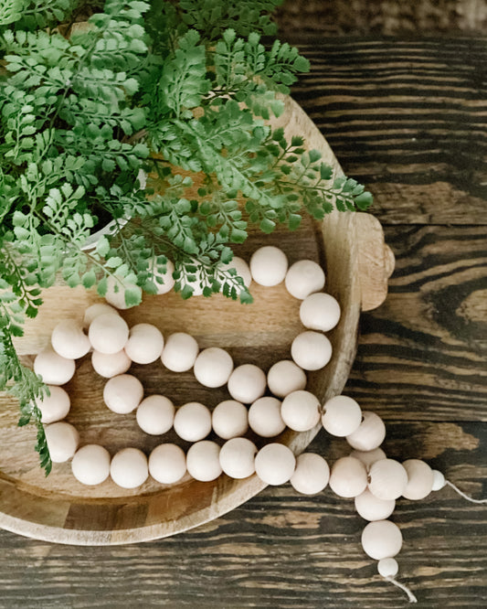 Large Wood Bead Garland DIY