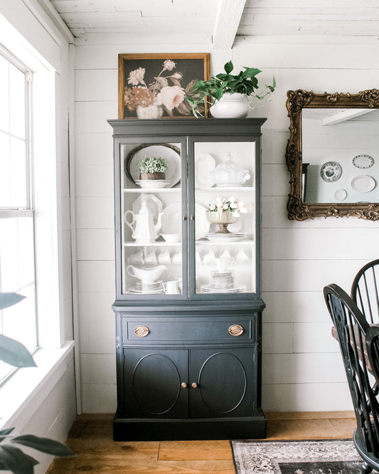 Furniture Painting - Dining Room Hutch Makeover