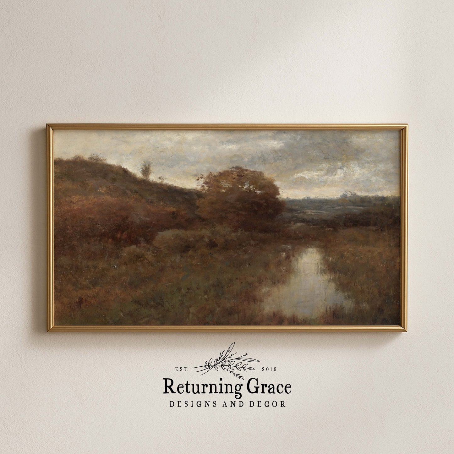 Autumn Neutral Landscape Fall TV Art