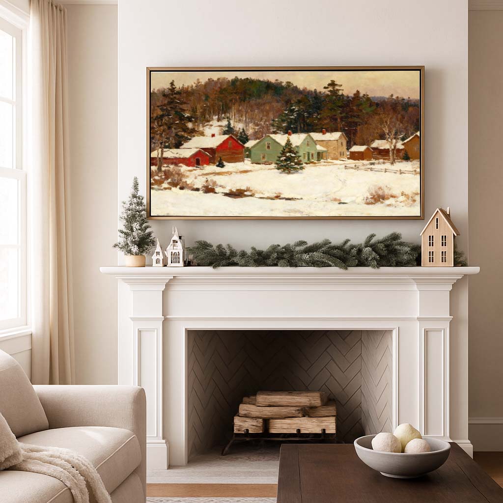 Christmas Village TV Art