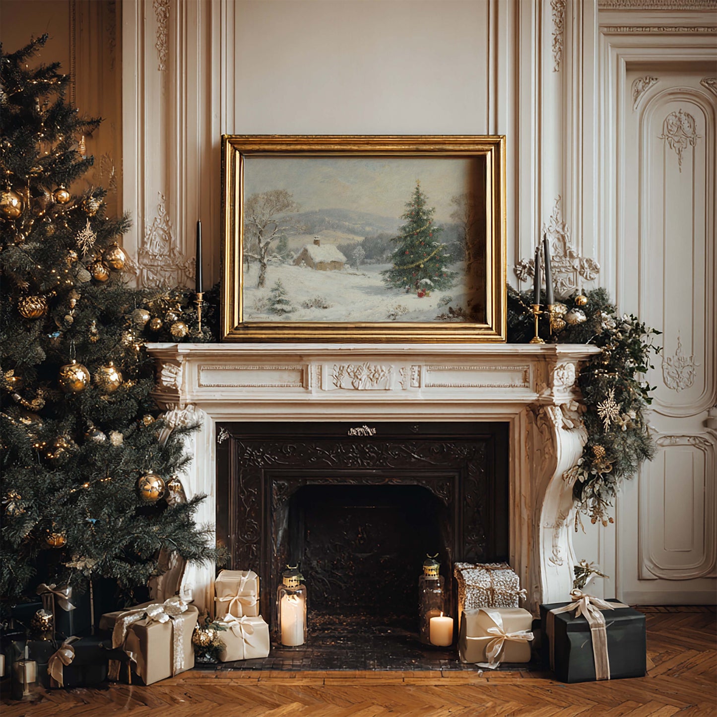 Christmas Cabin Printable Art