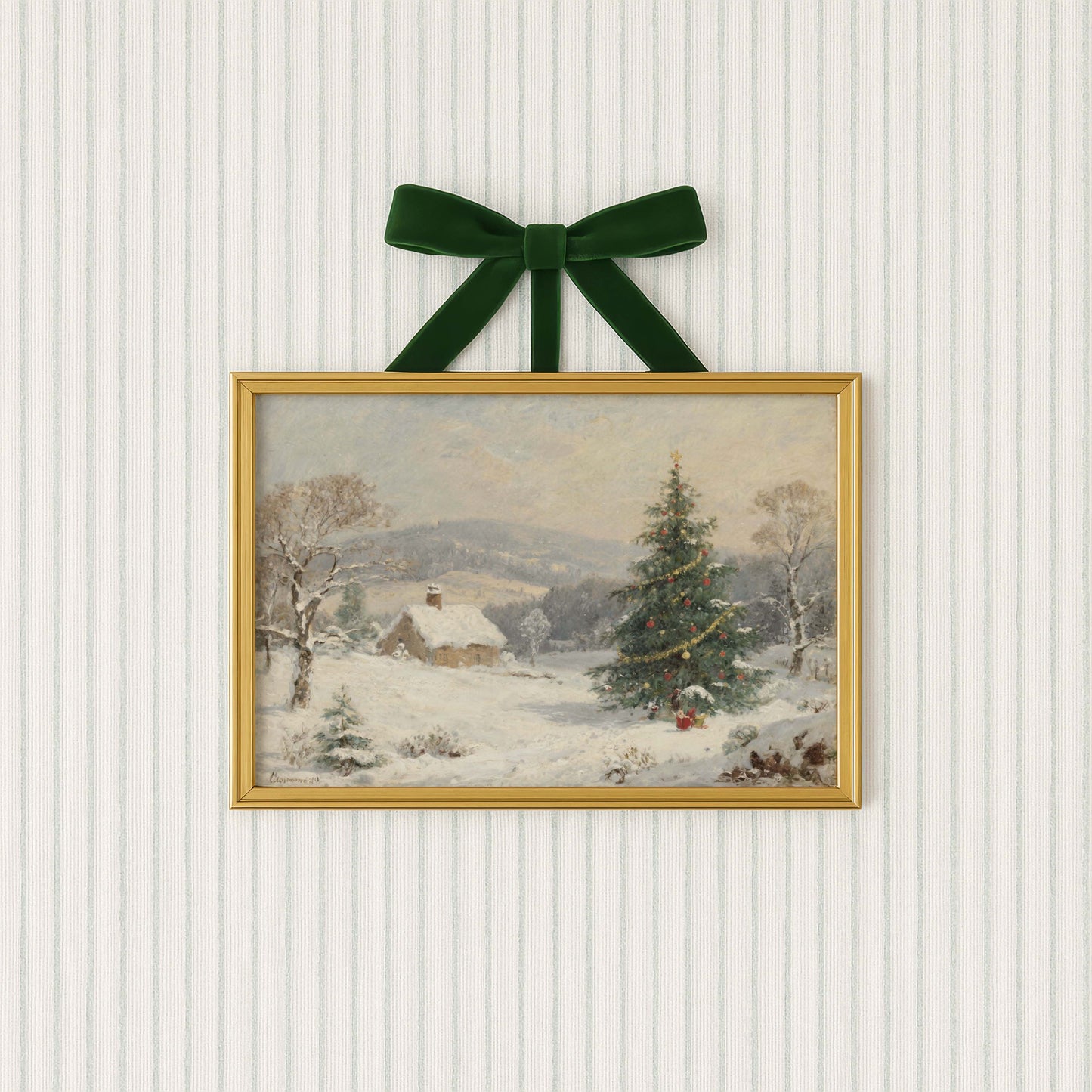 Christmas Cabin Printable Art