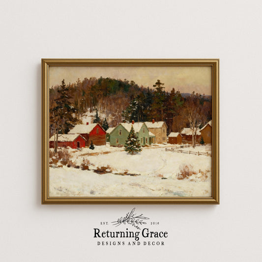 Christmas Village Printable Art