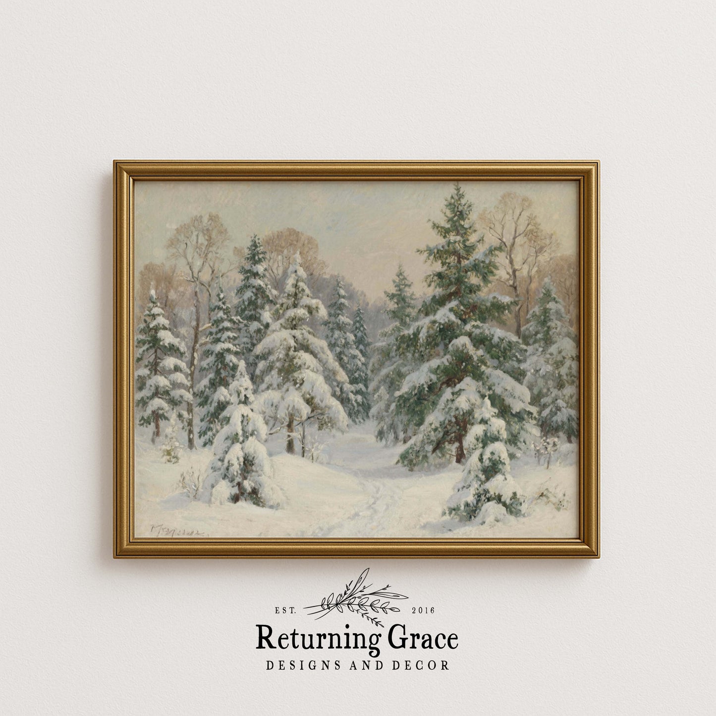 Forest in Winter Printable Art