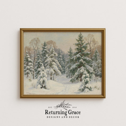 Forest in Winter Printable Art