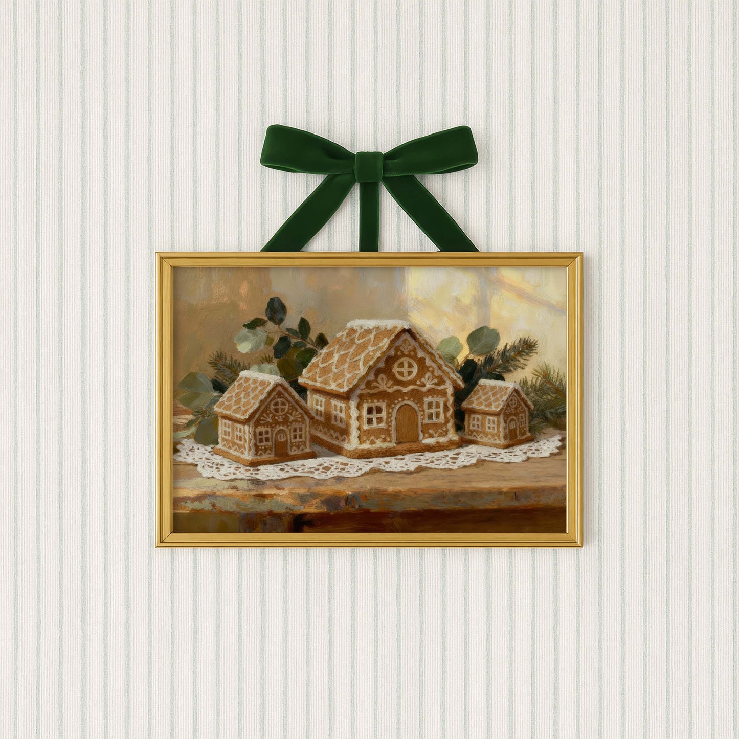 Gingerbread Houses Still Life Printable Art