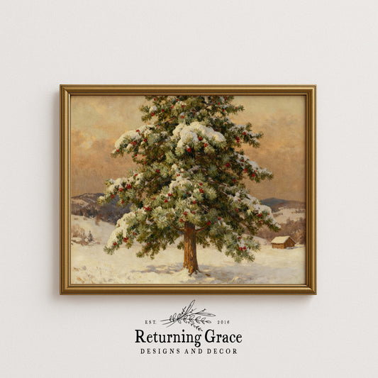 Holly In the Snow Printable Art