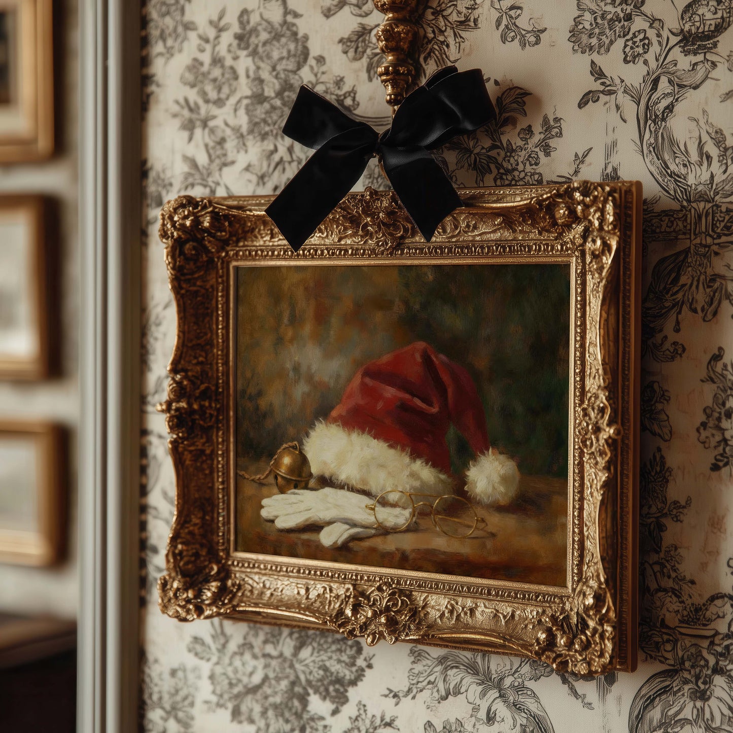 Santa Hat and Glasses Printable Art