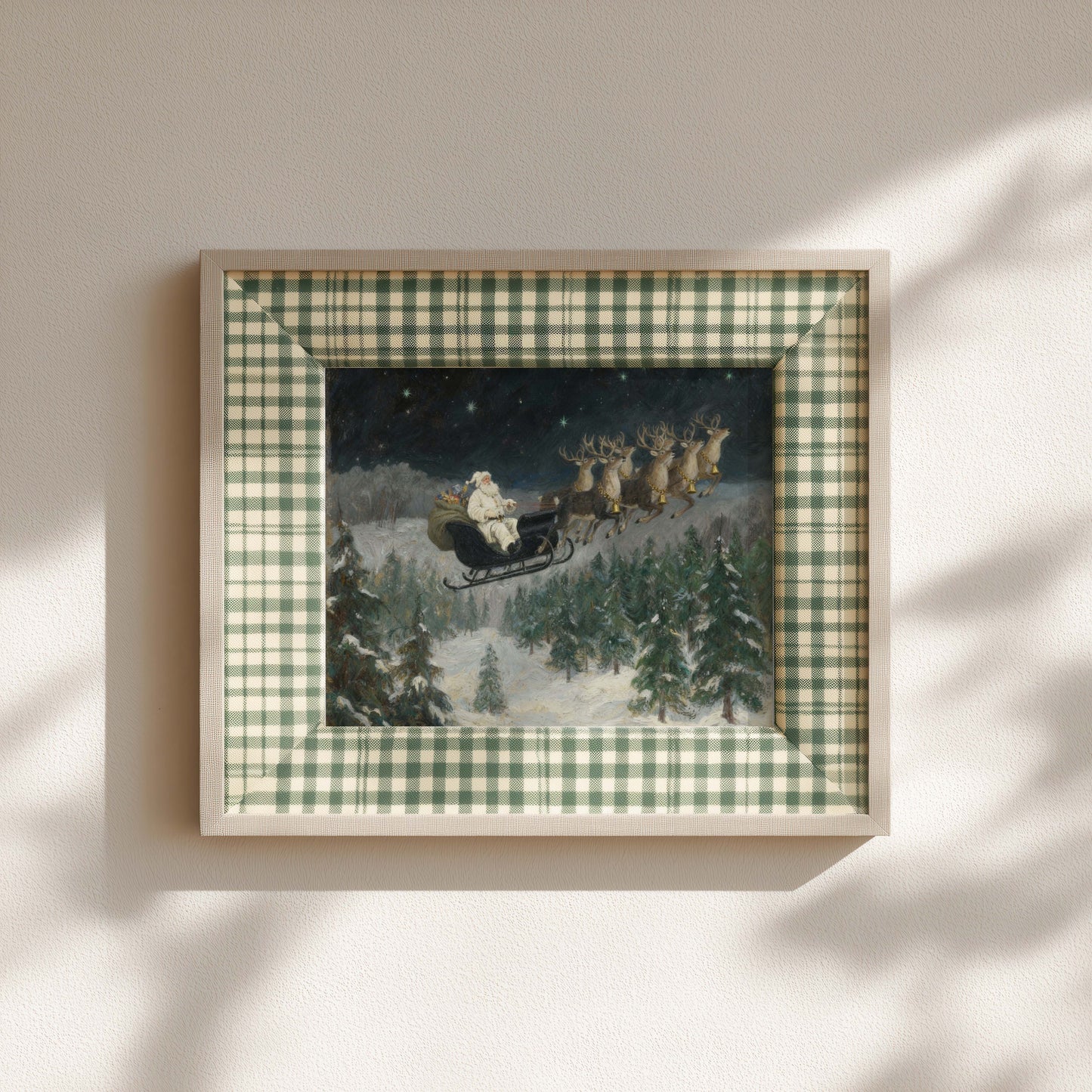 Santa in Flight Printable Art