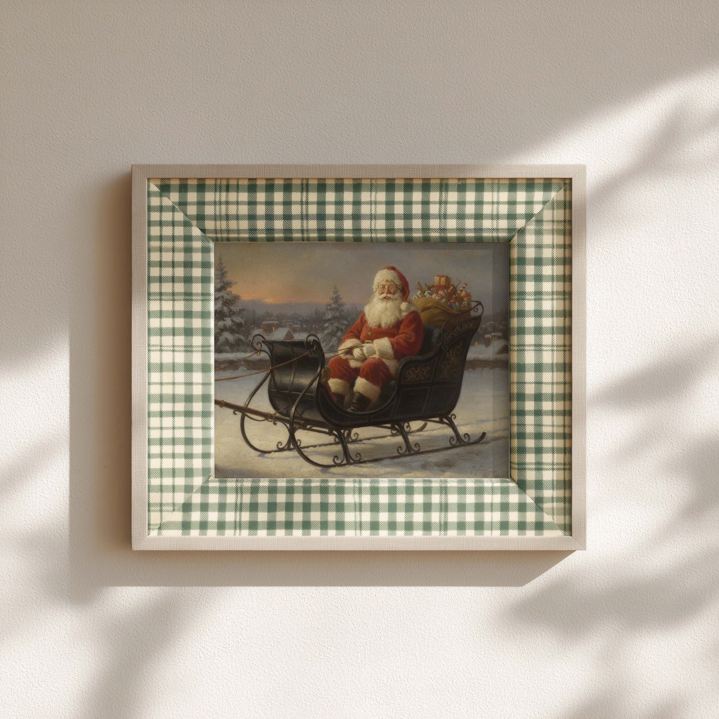 Santa in the Sleigh Printable Art