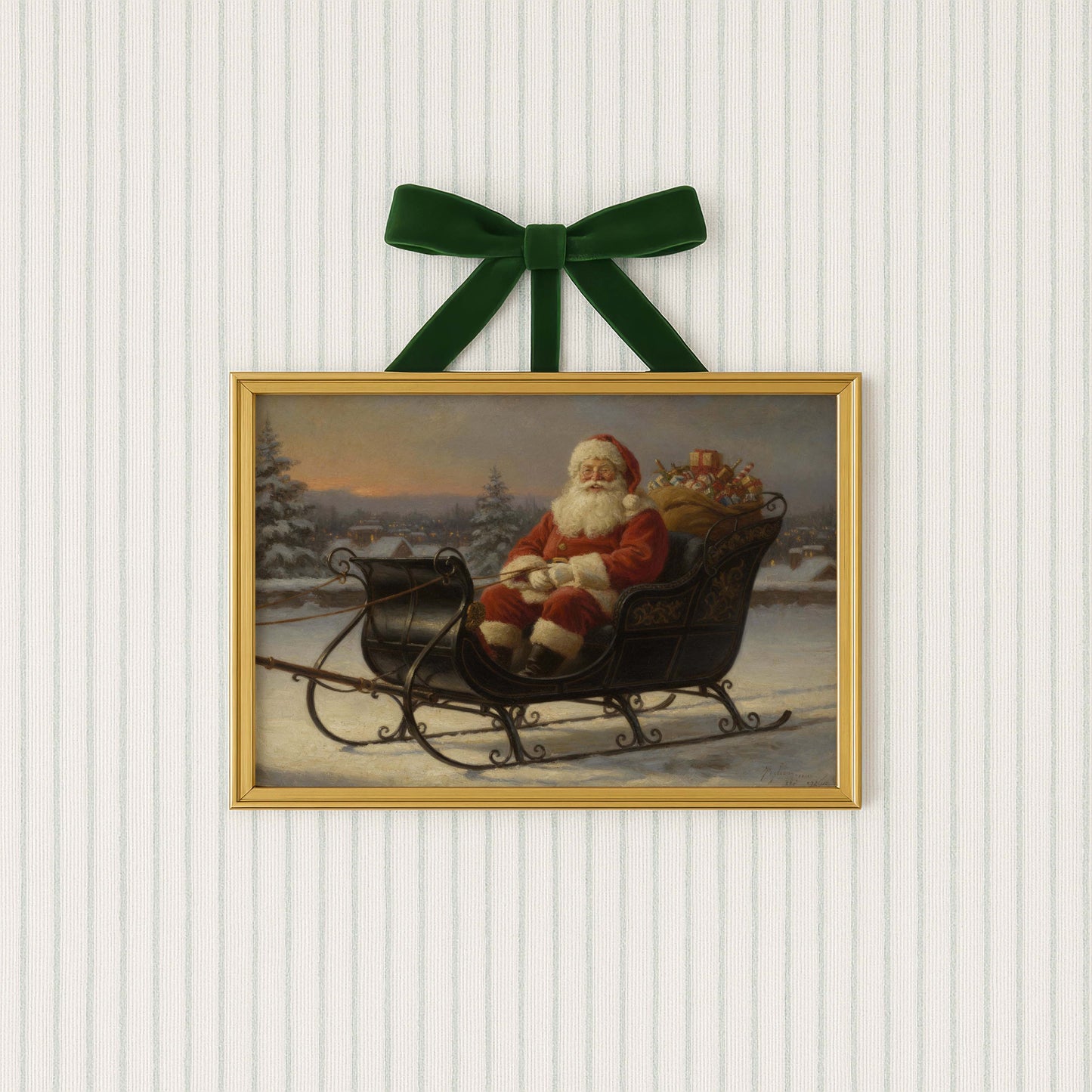 Santa in the Sleigh Printable Art