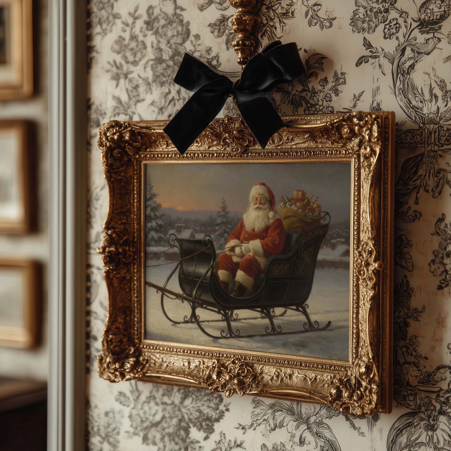 Santa in the Sleigh Printable Art