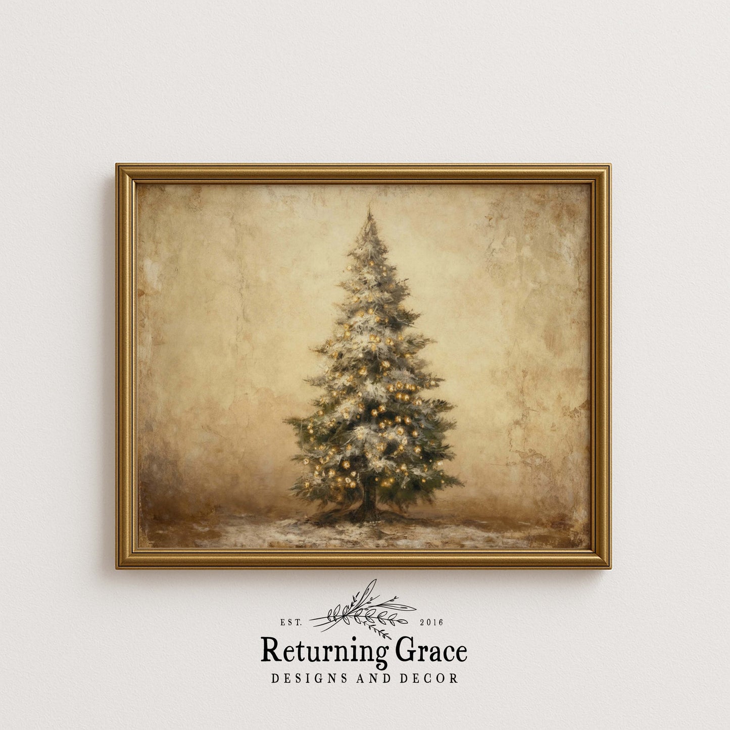Single Christmas Tree Printable Art
