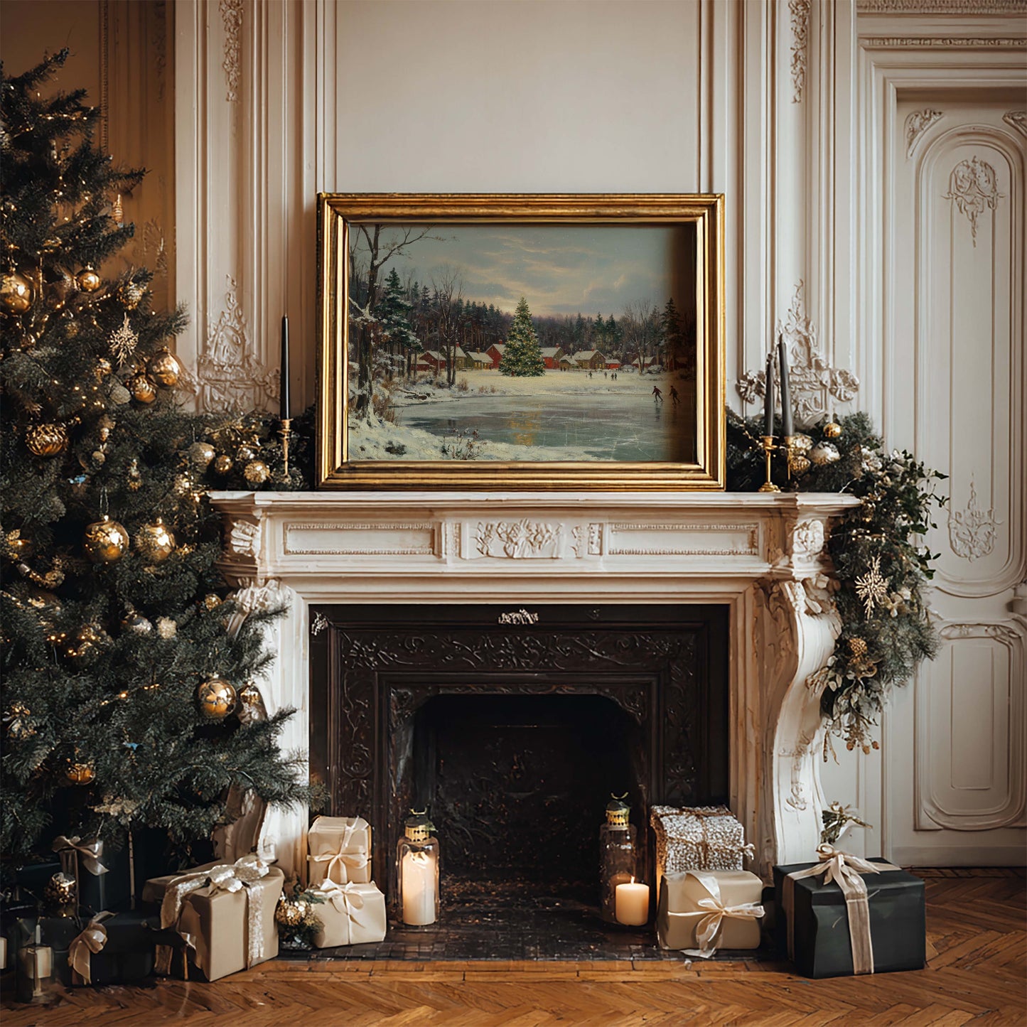 Skating at the Village Printable Art