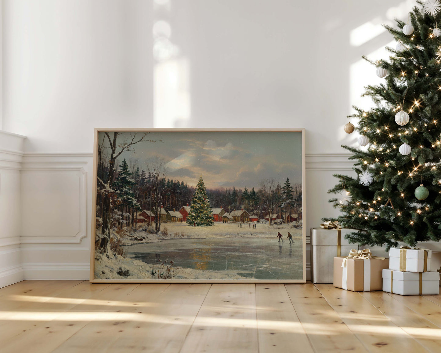 Skating at the Village Printable Art