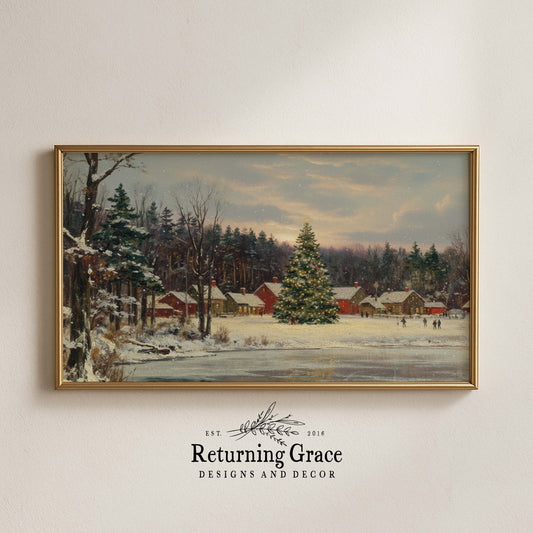 Skating at the Village TV Art