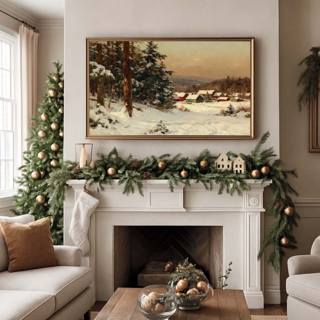 Village on the Mountain TV Art