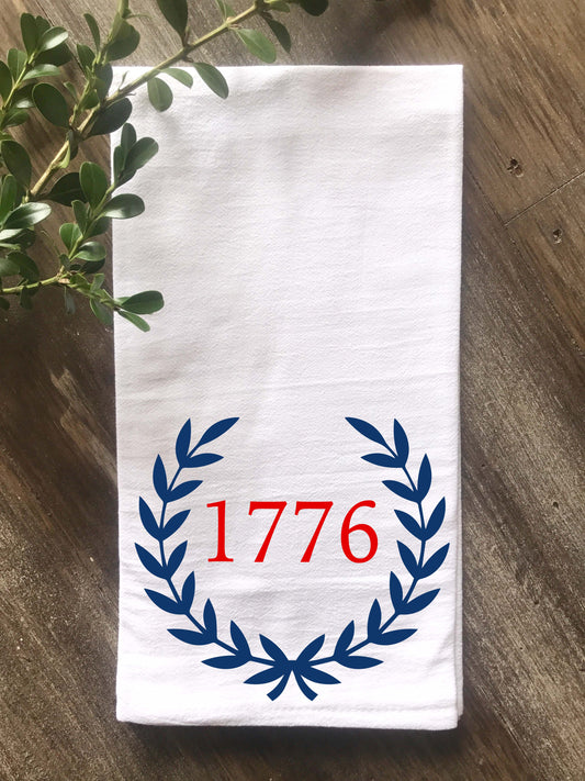 1776 Laurel Flour Sack Tea Towel - Returning Grace Designs