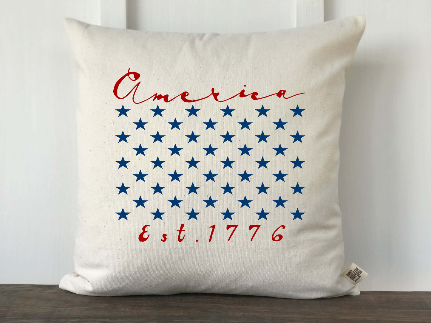America with Stars Pillow Cover