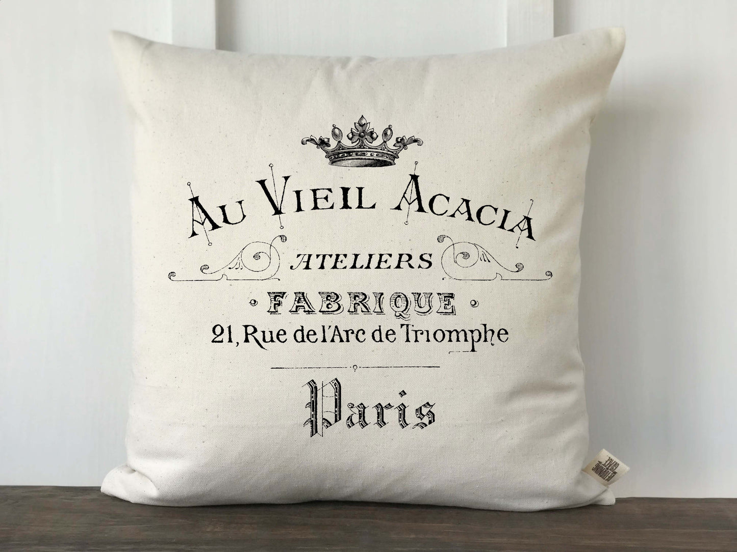 Arc De Triomphe Vintage French Graphic Canvas Pillow Cover - Returning Grace Designs