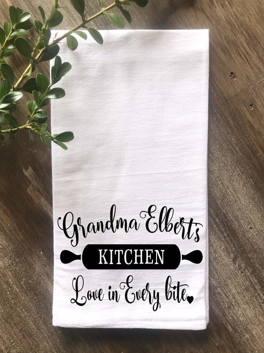 Grandma's Kitchen Flour Sack Tea Towel - Returning Grace Designs