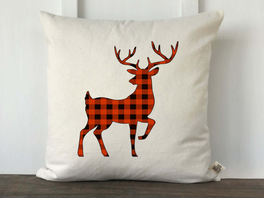 Buffalo Check Deer Silhouette Pillow Cover - Returning Grace Designs