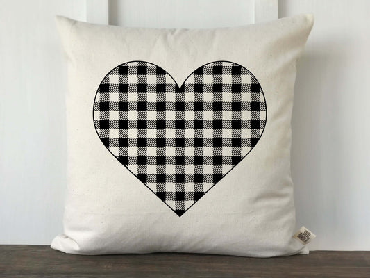 Buffalo Check Heart Pillow Cover - Returning Grace Designs