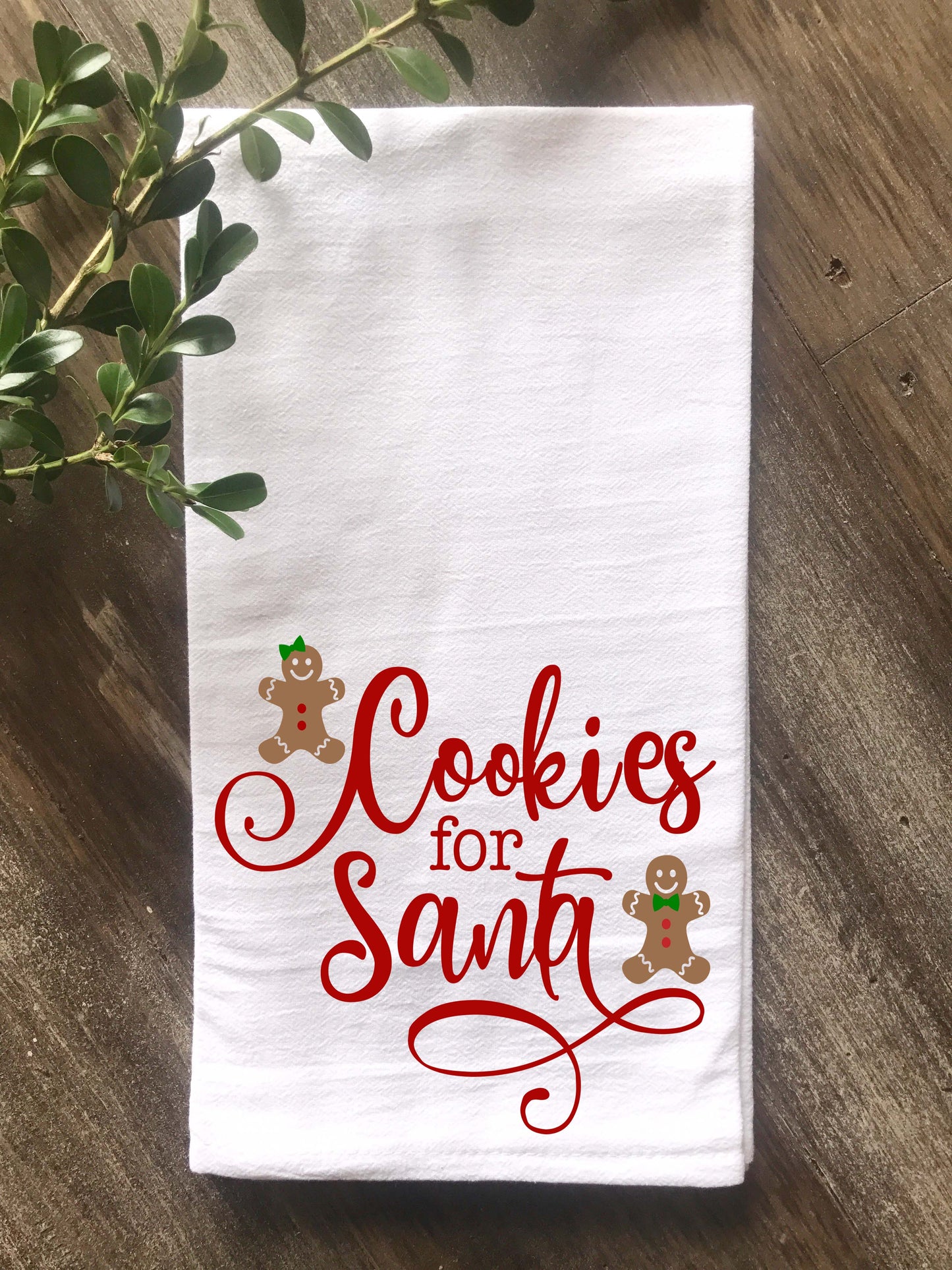 Gingerbread Cookies for Santa Flour Sack Tea Towel - Returning Grace Designs