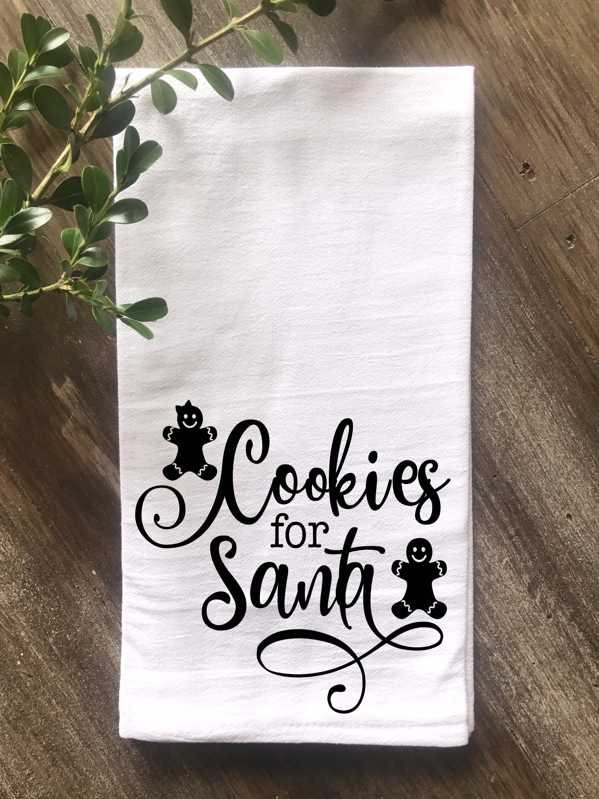 Gingerbread Cookies for Santa Flour Sack Tea Towel - Returning Grace Designs