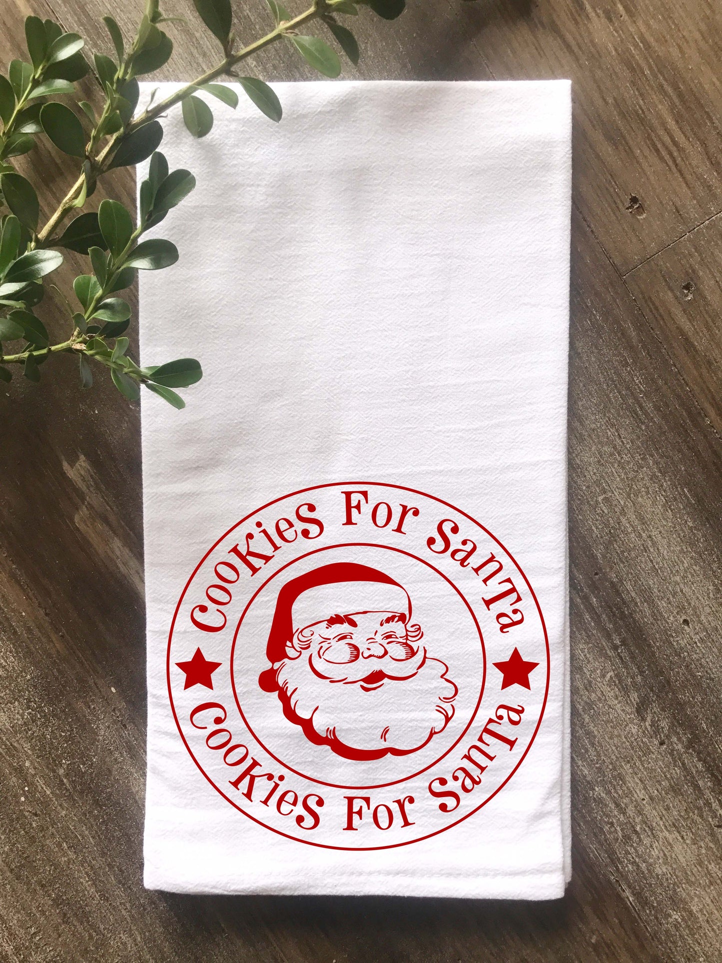 Cookies for Santa Flour Sack Tea Towel - Returning Grace Designs