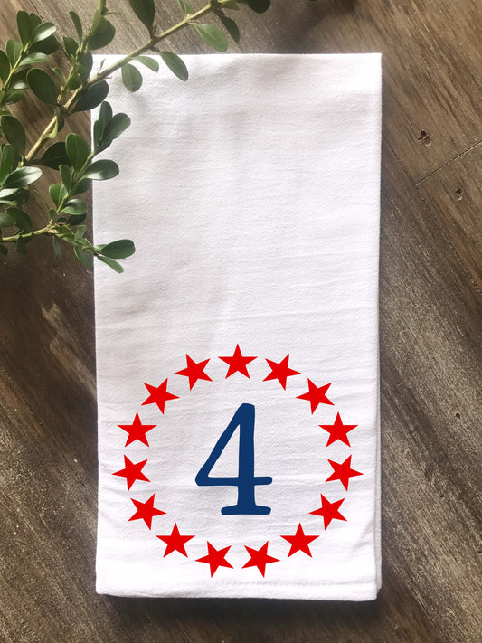 Circle Stars with 4 Flour Sack Tea Towel - Returning Grace Designs