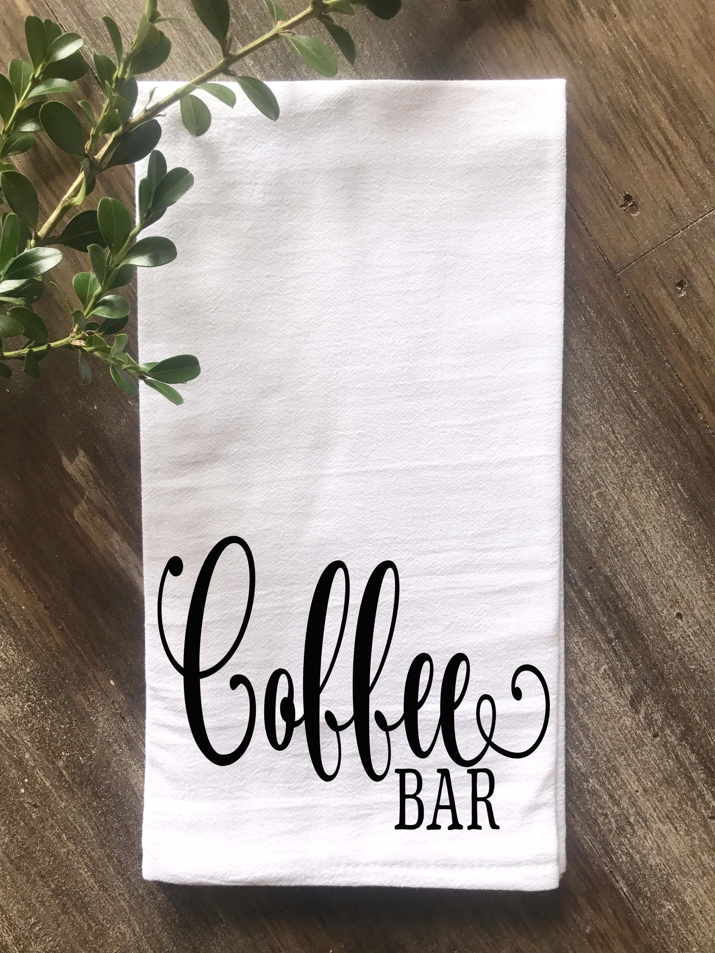 Coffee Bar Flour Sack Tea Towel - Returning Grace Designs
