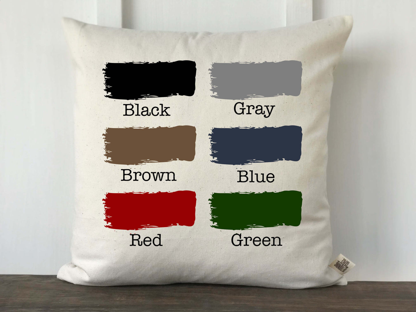 Grain Sack Stripe Personalized Baby Pillow Cover - Returning Grace Designs
