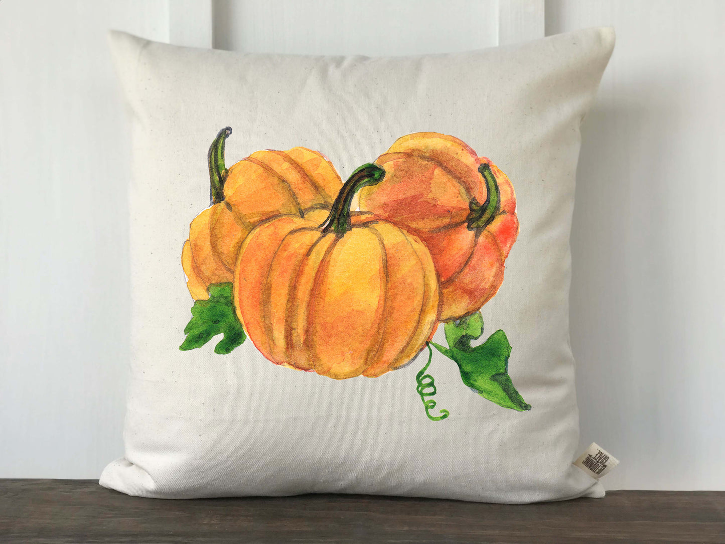 Watercolor Pumpkins Pillow Cover - Returning Grace Designs