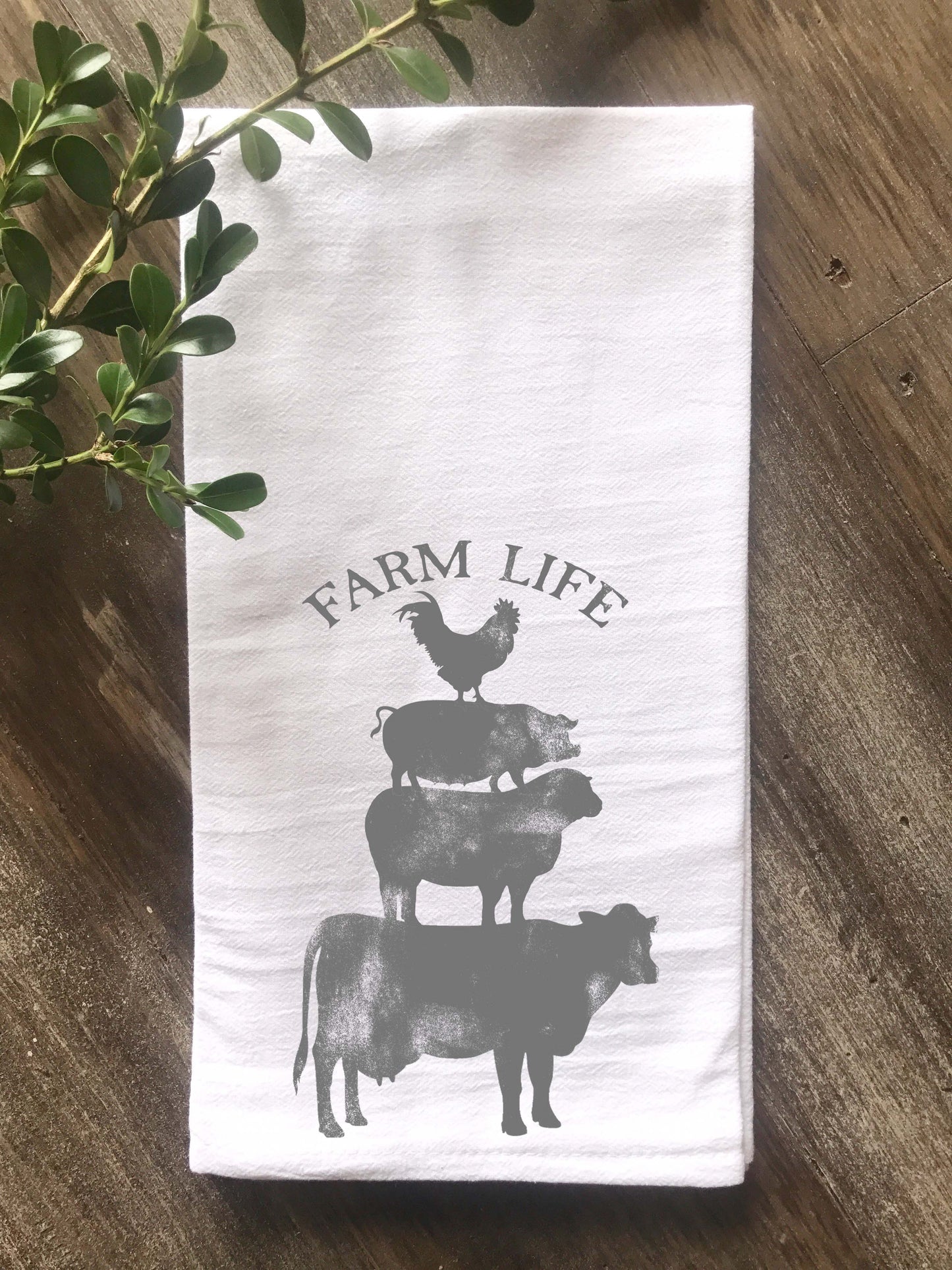 Farm Life Floursack Tea Towel - Returning Grace Designs