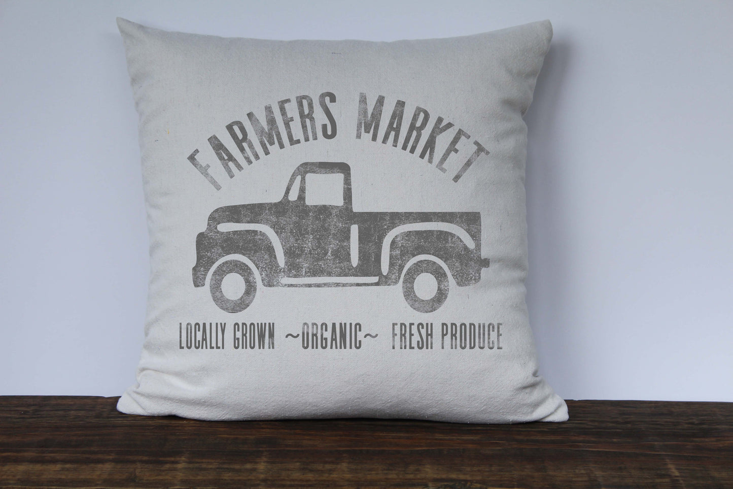 Farmers Market Vintage Truck Pillow Cover - Returning Grace Designs