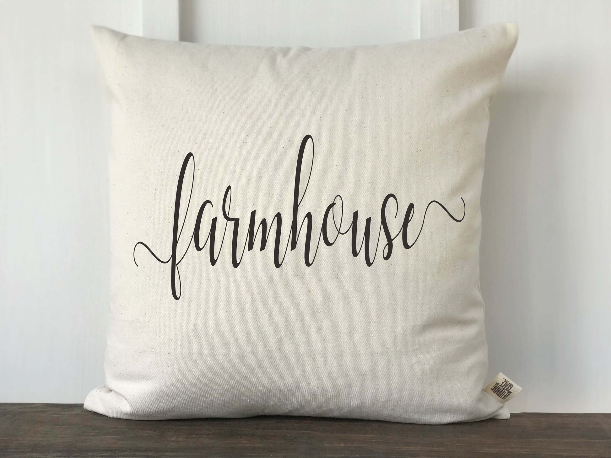 Farmhouse Script Pillow Cover - Returning Grace Designs