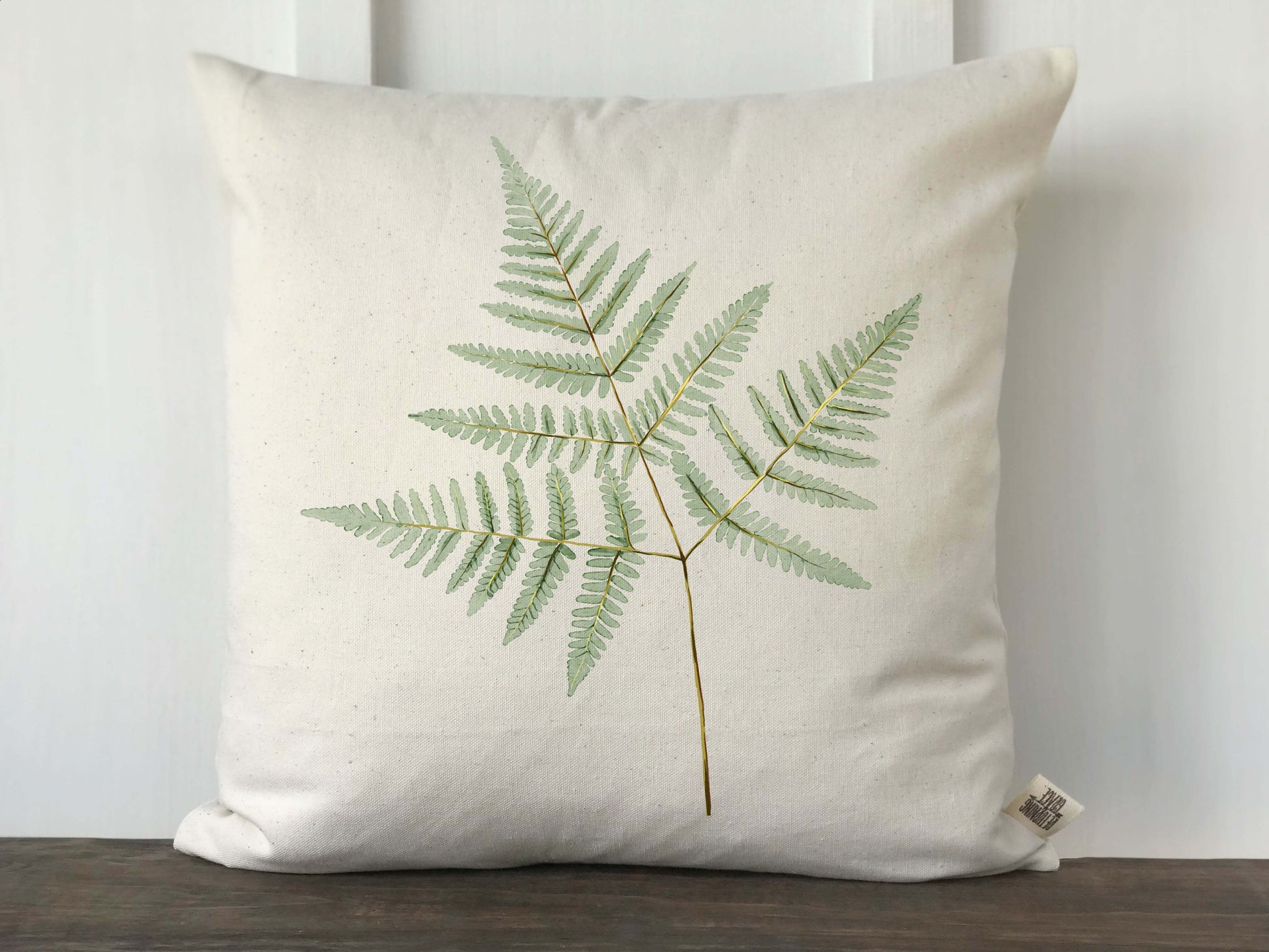 Fern Watercolor Pillow Cover - Returning Grace Designs