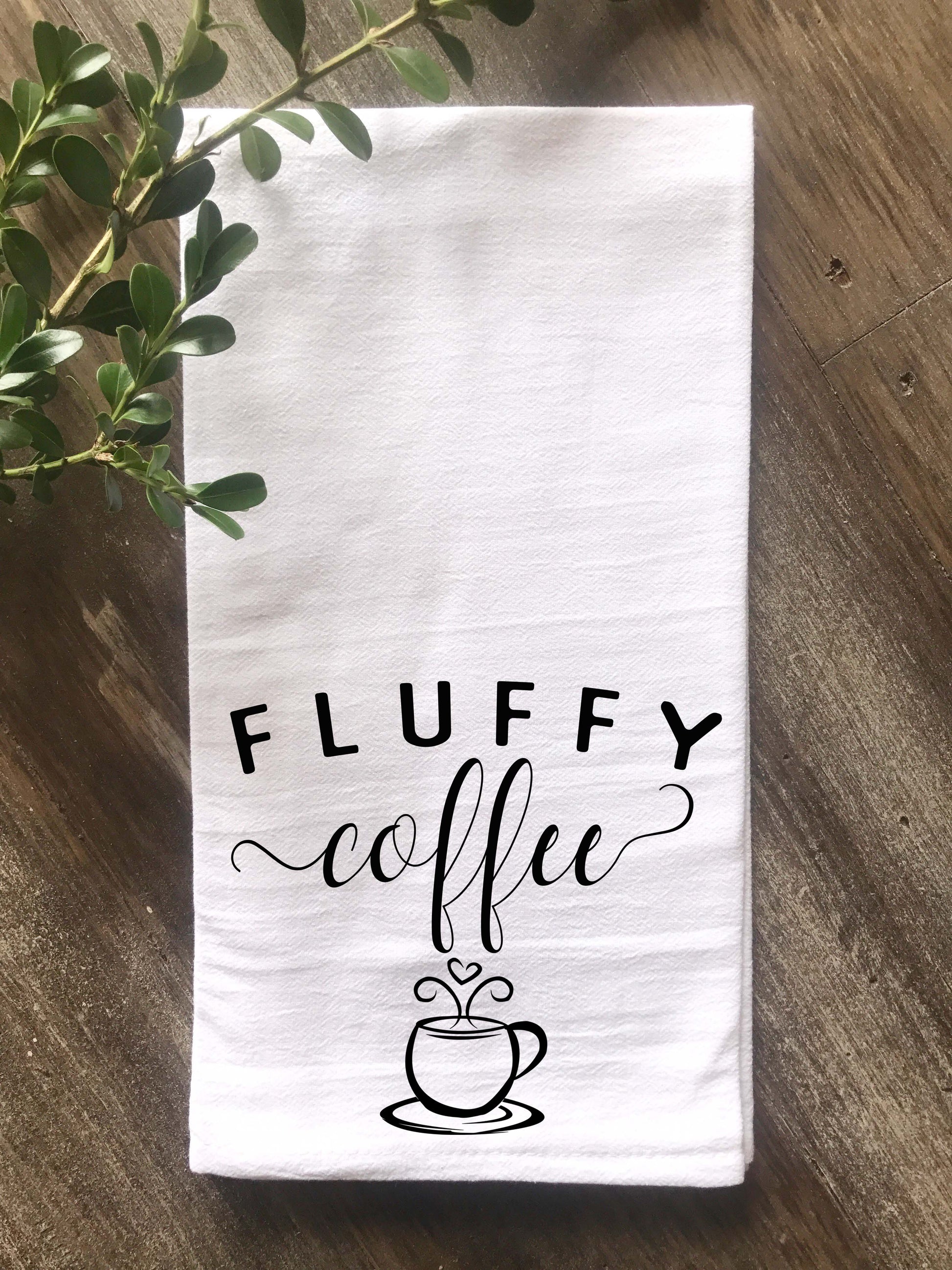 Fluffy Coffee Flour Sack Tea Towel - Returning Grace Designs
