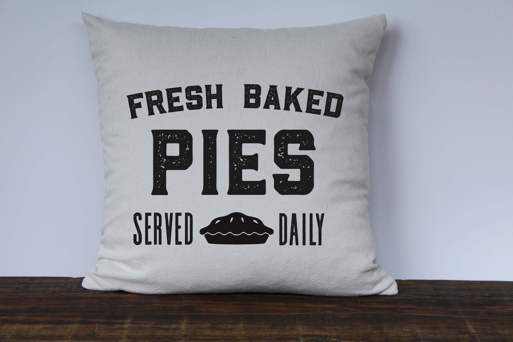 Fresh Baked Pies Served Daily Pillow Cover - Returning Grace Designs