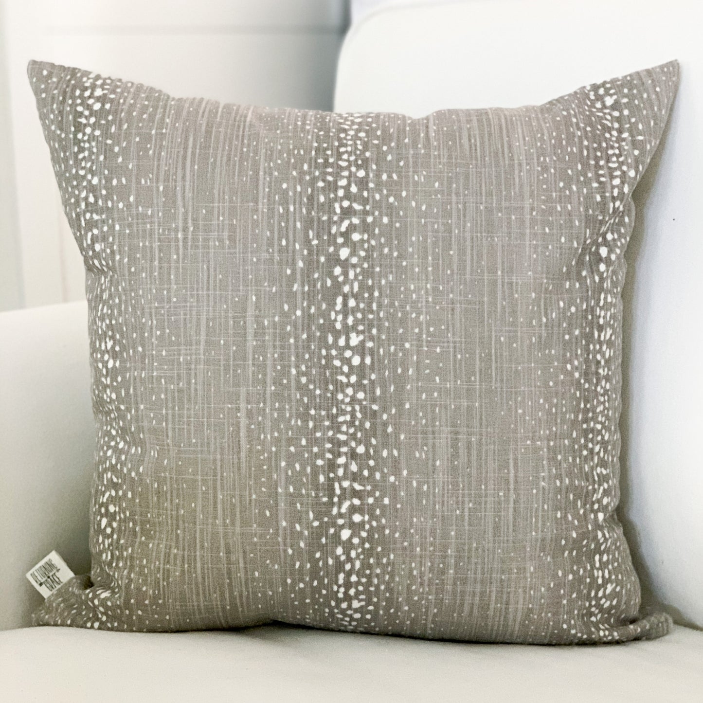 Gray Antelope Linen Pillow Cover