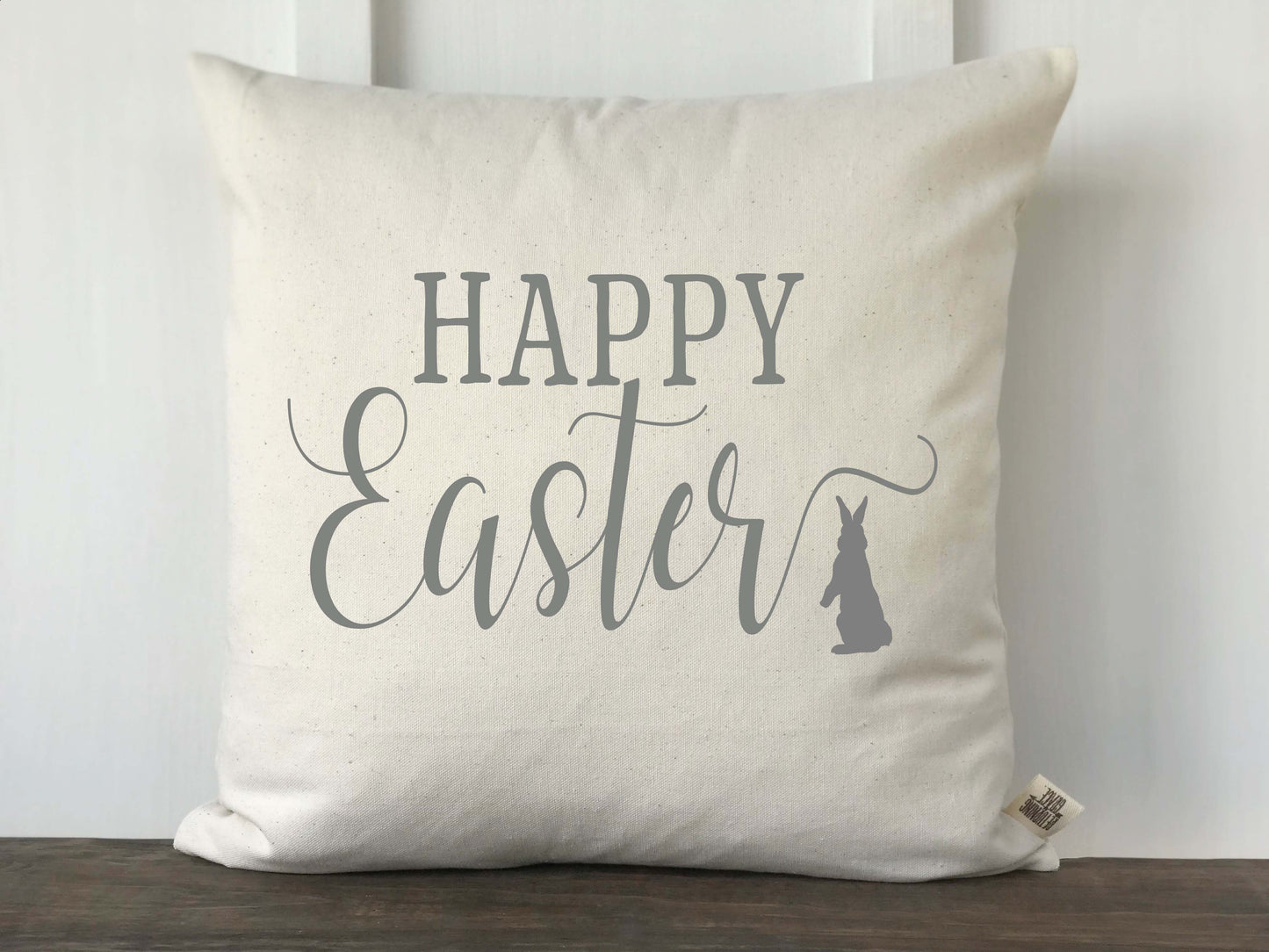 Happy Easter Script Pillow Cover - Returning Grace Designs