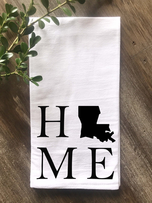 Home State Personalized Flour Sack Towel - Returning Grace Designs