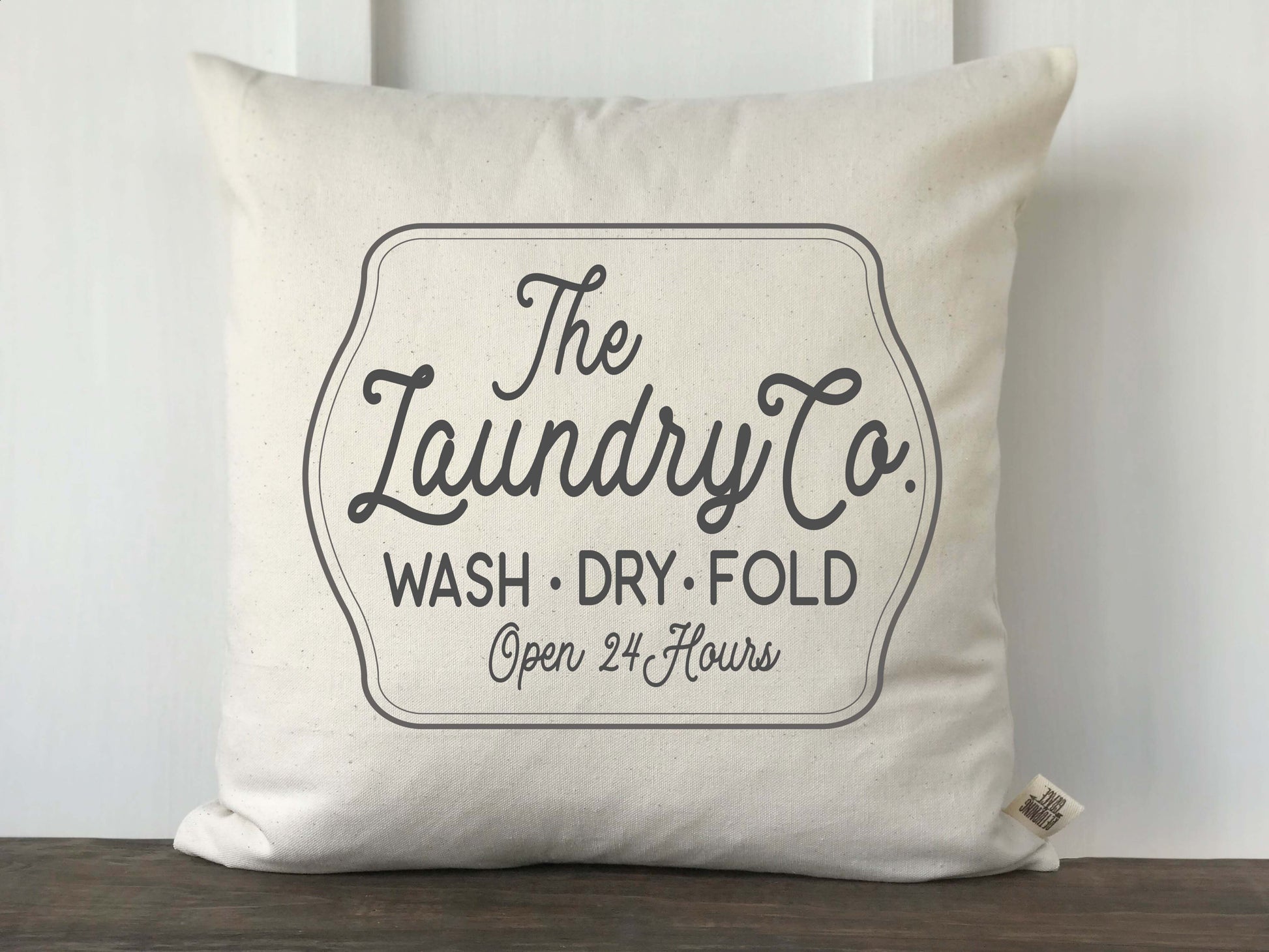 Laundry Company Farmhouse Pillow Cover - Returning Grace Designs