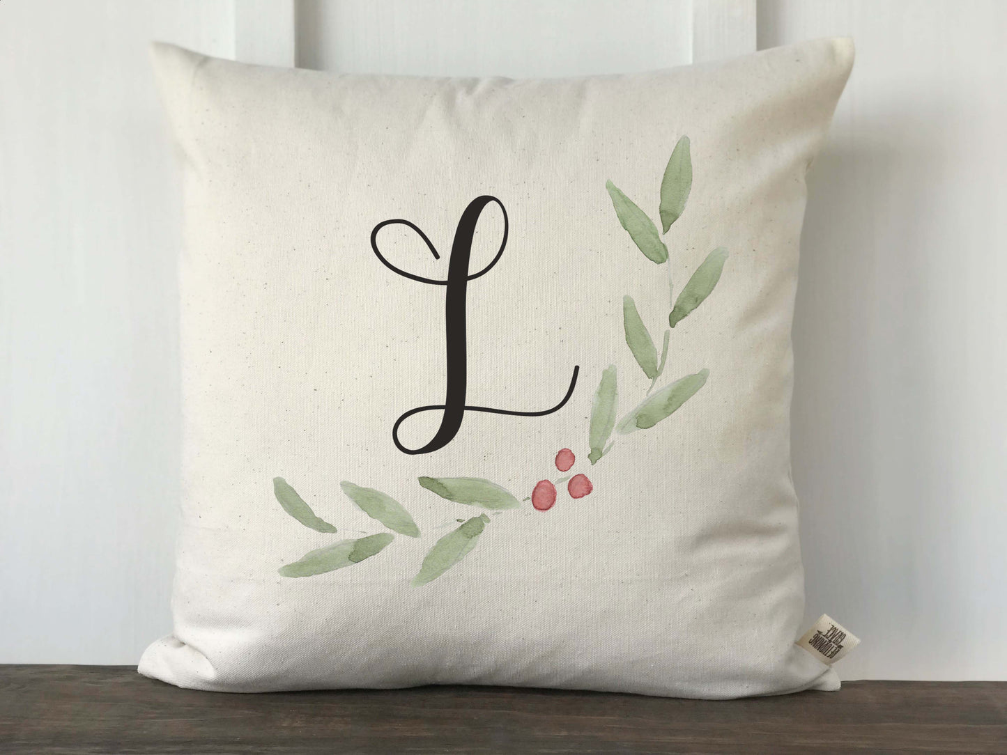 Leaf and Berries Personalized Pillow Cover - Returning Grace Designs