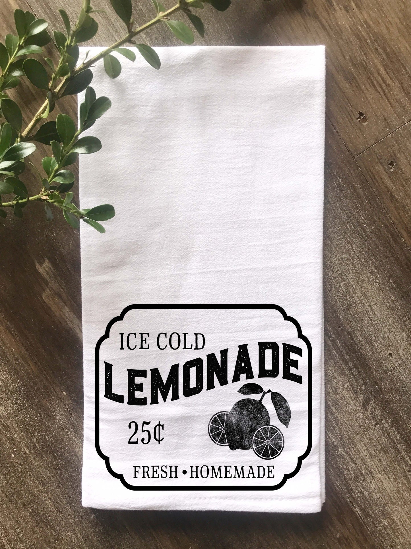 Lemonade Sign Flour Sack Tea Towel - Returning Grace Designs