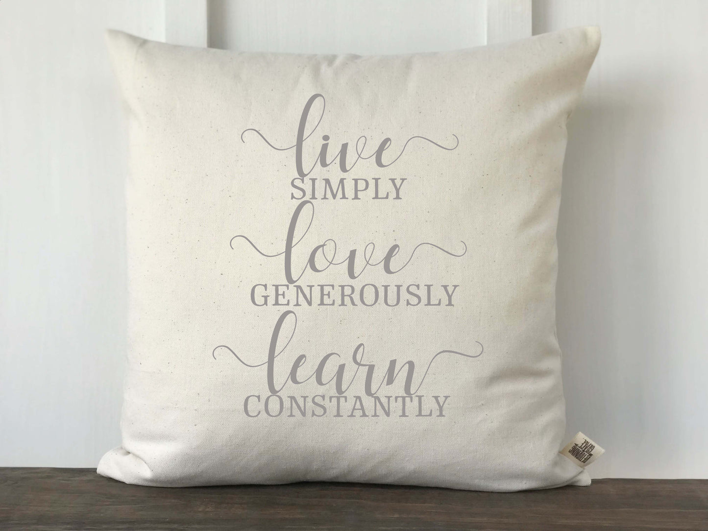 Live Love Learn Pillow Cover - Returning Grace Designs