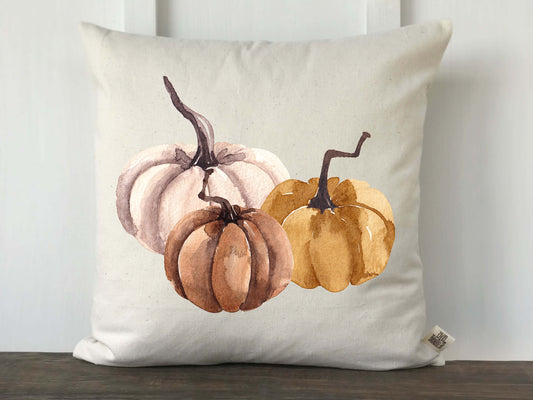 Neutral Pumpkins Pillow Cover