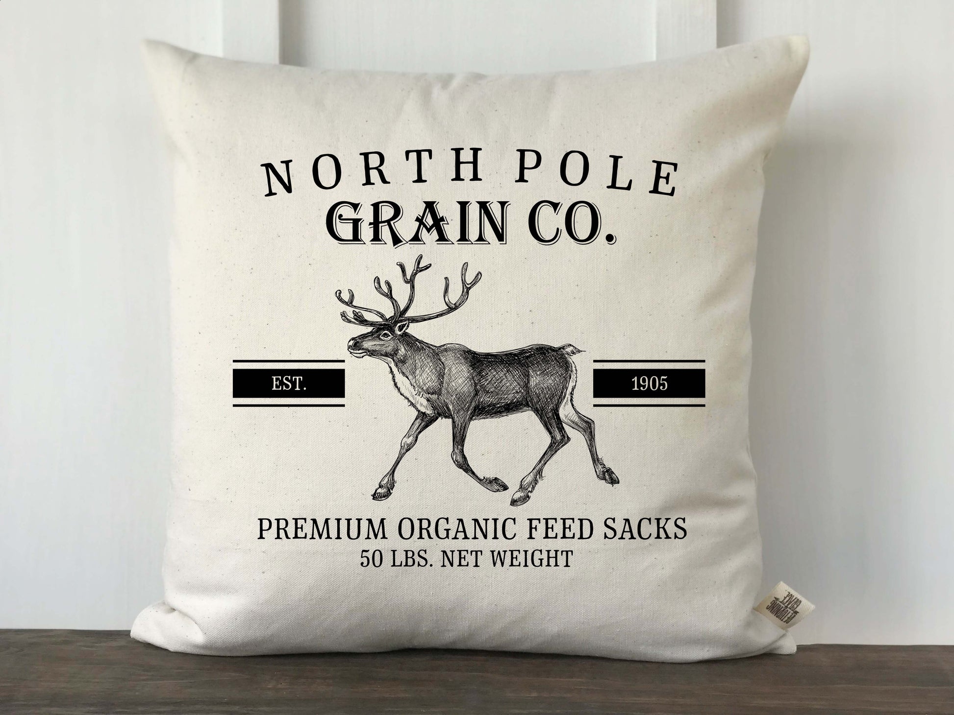 North Pole Grain Co Grain Sack Pillow Cover - Returning Grace Designs